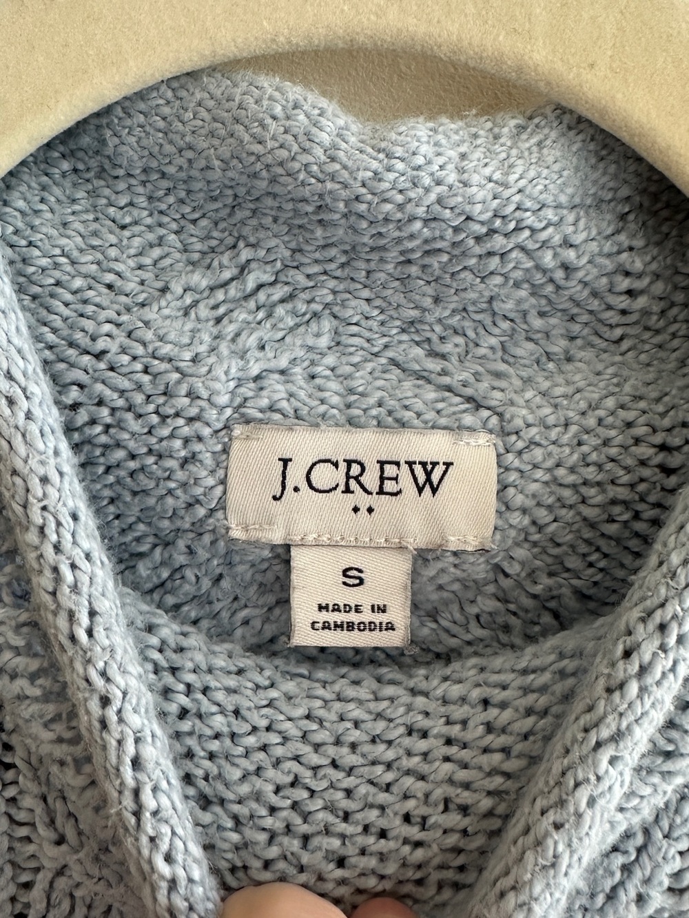J. Crew Women’s Rollneck Cable Sweater, Light Blue, Size Small, 90s Sweater - Picture 9 of 16
